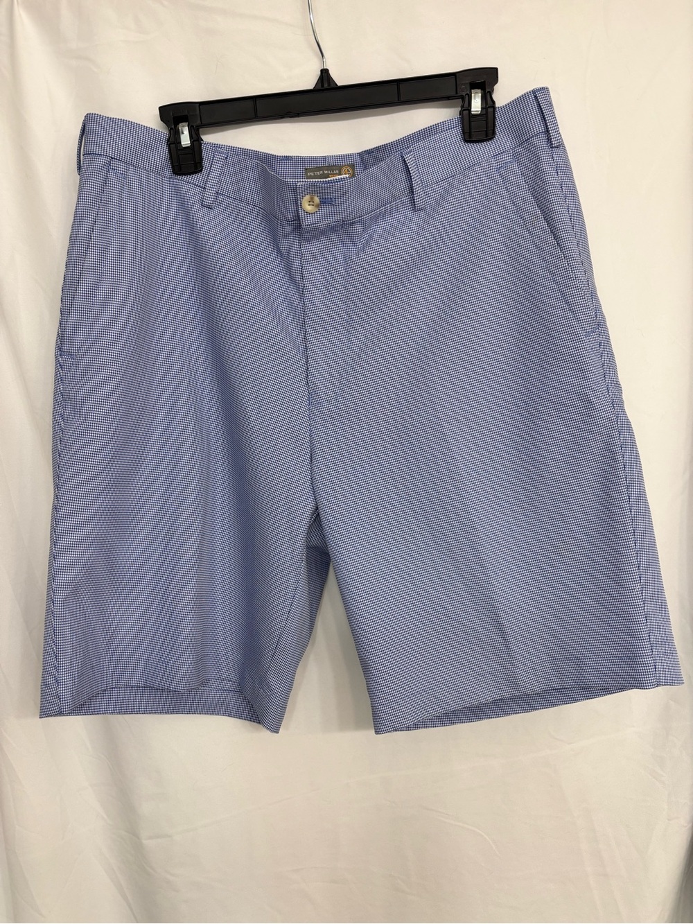 Peter Millar Light Blue Micro-Pattern Flat-Front Shorts